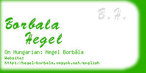 borbala hegel business card